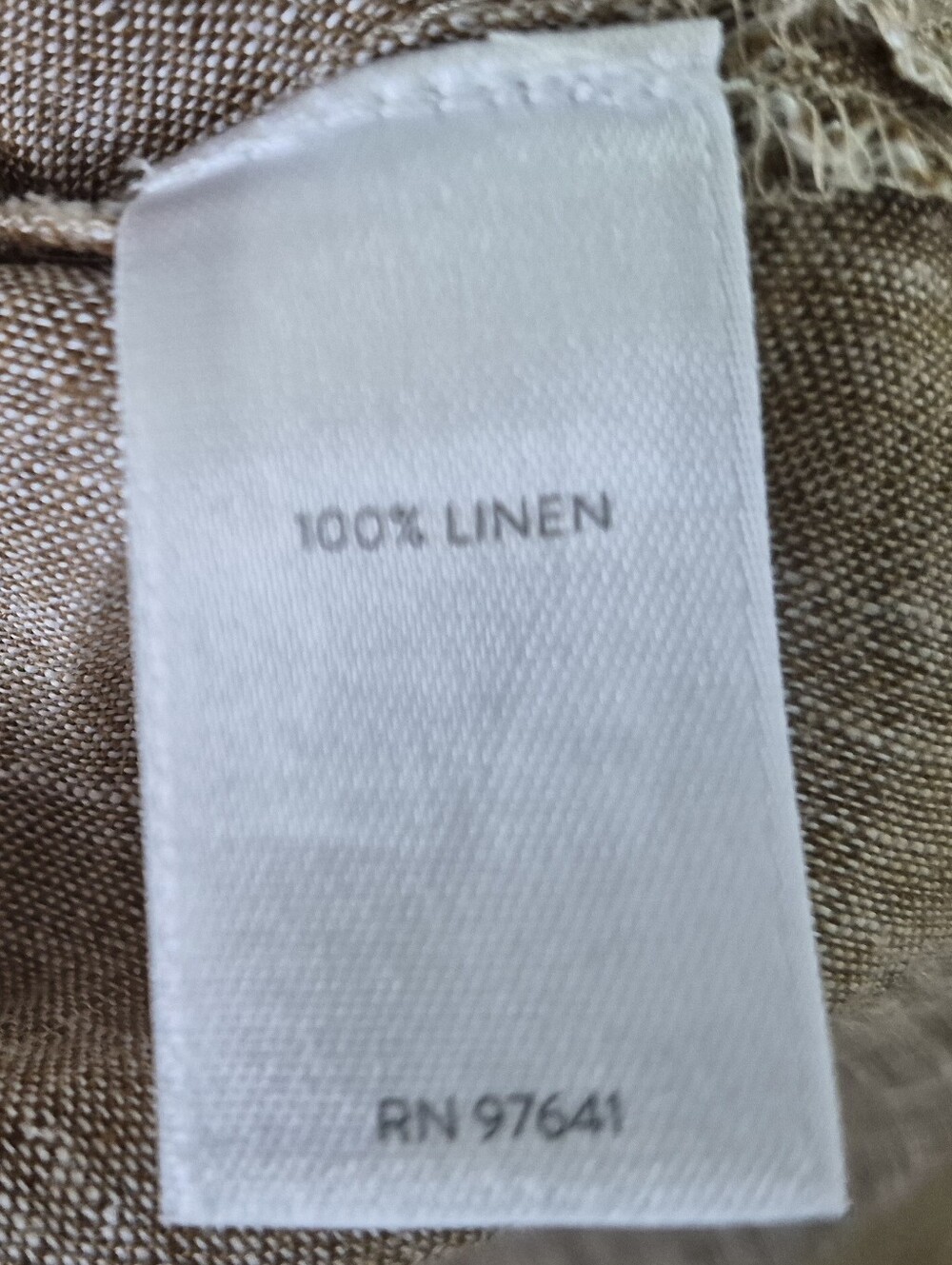 J. Jill Love Linen 100% Linen Button-Up Shirt M | Natural Beige Relaxed Blouse - Picture 7 of 9